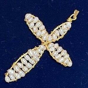 NWT Handmade Pearl and Gold Jewelry Wire 18K Plated Craft - Made by me